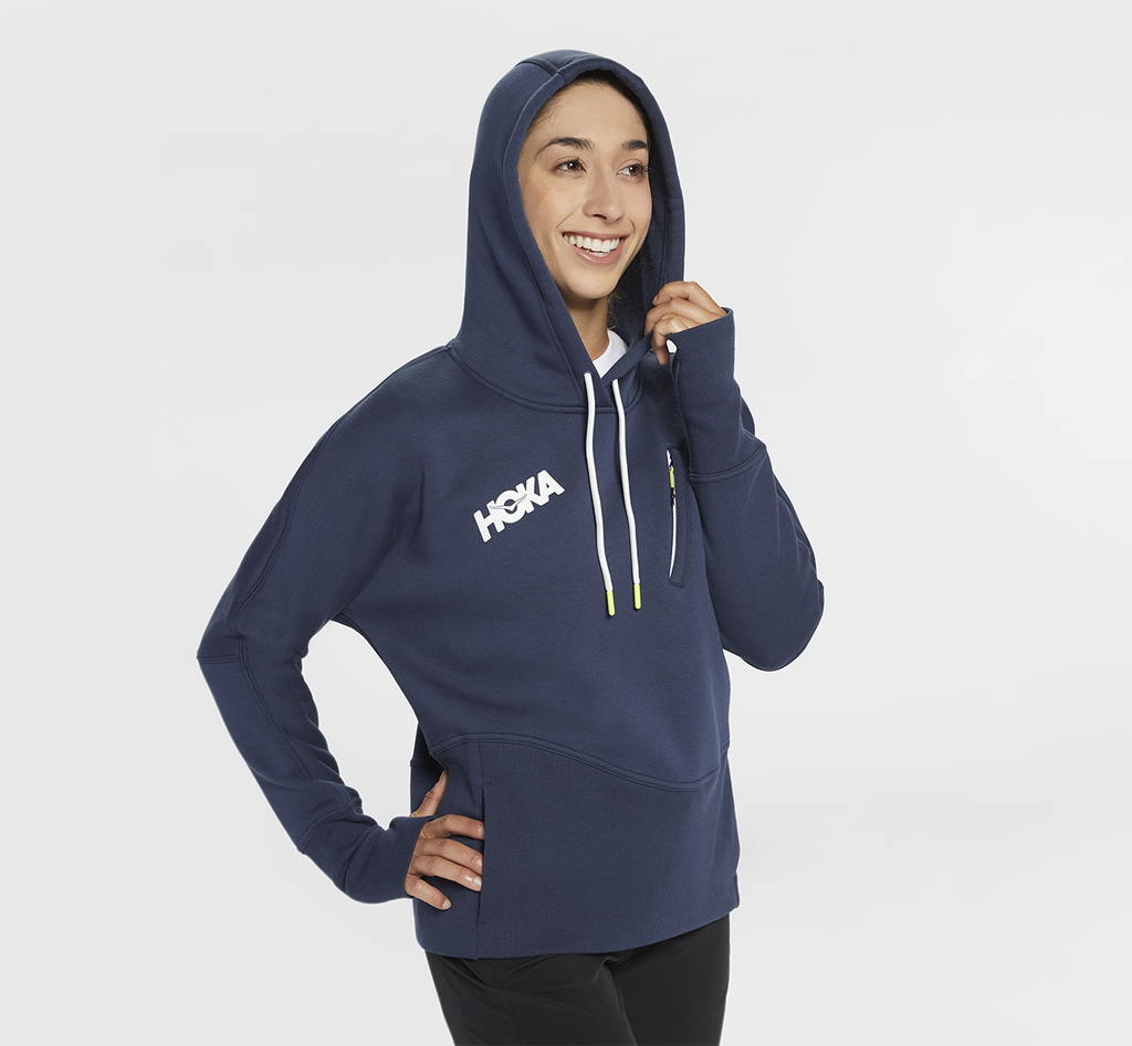 Hoka Womens Hoodie NZ - Hoka One One Navy Blue (SCJ521986)